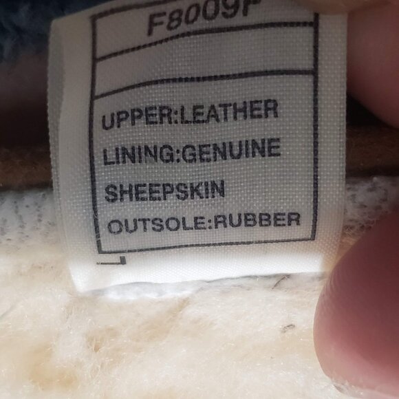 UGG Classic Suede Tan Slip on Moccasin Slippers Sheepkeen Lined 11/ EU 42 - Picture 8 of 12